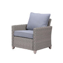 Greeley 4PC Pack Patio Sofa Set 77" , Gray Fabric & Gray Finish Acme