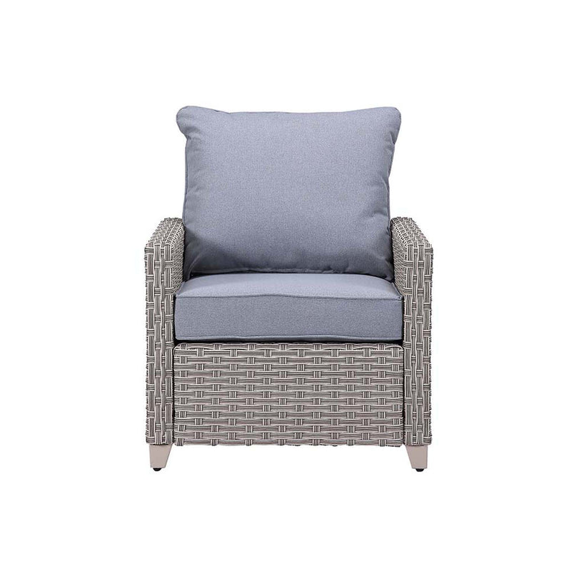 Greeley 4PC Pack Patio Sofa Set 77" , Gray Fabric & Gray Finish Acme
