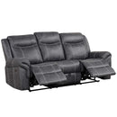 Zubaida 3-Seater Power 85" Motion Sofa, Dark Gray Polish Microfiber Acme