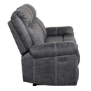 Zubaida 3-Seater Power 85" Motion Sofa, Dark Gray Polish Microfiber Acme