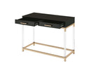 Adiel 38" Sofa Table, Black & Gold Finish Acme