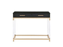 Adiel 38" Sofa Table, Black & Gold Finish Acme
