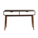 Christa 47" Sofa Table, White & Espresso Finish Acme