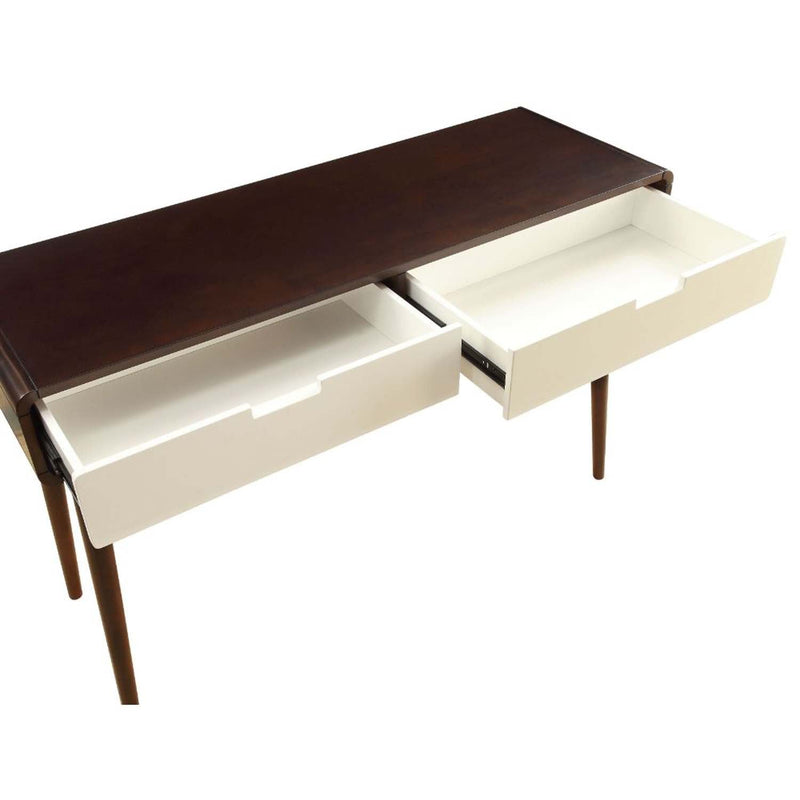 Christa 47" Sofa Table, White & Espresso Finish Acme