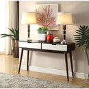 Christa 47" Sofa Table, White & Espresso Finish Acme