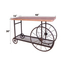 Francie 48" Sofa Table, Oak & Antique Gray Finish Acme