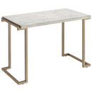 Boice II 44" Sofa Table, Faux Marble Top & Champagne Finish Acme
