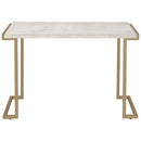 Boice II 44" Sofa Table, Faux Marble Top & Champagne Finish Acme