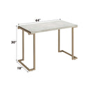 Boice II 44" Sofa Table, Faux Marble Top & Champagne Finish Acme