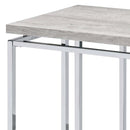 Chafik 47" Sofa Table, Natural Oak & Chrome Finish Acme