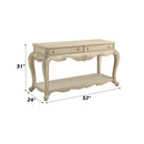 Ragenardus 54" Sofa Table, Antique White Finish Acme