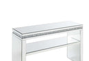 Noralie 47" Sofa Table, Mirrored & Faux Diamonds Acme