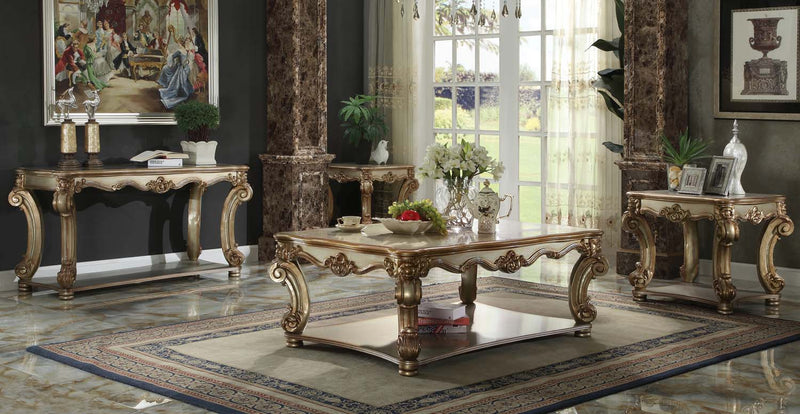 Vendome 58" Sofa Table, Gold Patina Acme