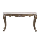 Elozzol 60" Sofa Table, Marble Top & Antique Bronze Finish Acme