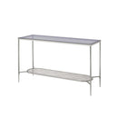 Adelrik 48" Sofa Table, Glass & Chrome Finish Acme