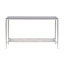 Adelrik 48" Sofa Table, Glass & Chrome Finish Acme