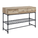 Brantley II 47" Sofa Table, Oak & Sandy Black Finish Acme