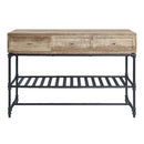 Brantley II 47" Sofa Table, Oak & Sandy Black Finish Acme
