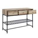 Brantley II 47" Sofa Table, Oak & Sandy Black Finish Acme