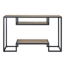 Idella 48" Sofa Table, Rustic Oak & Black Finish Acme