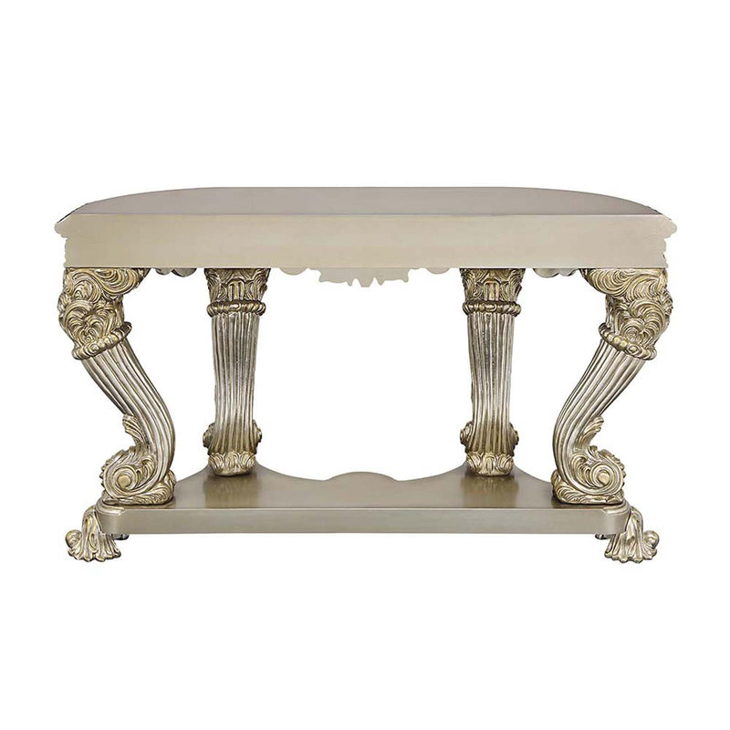 Danae 63" Sofa Table, Champagne & Gold Finish Acme