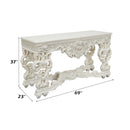 Adara 69" Sofa Table, Antique White Finish Acme
