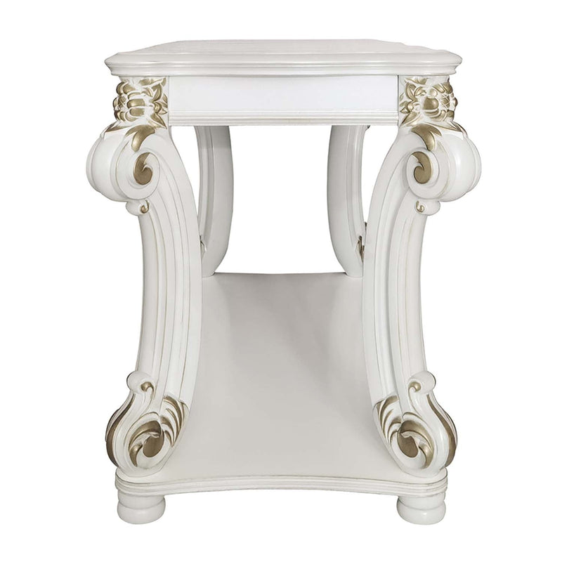 Vendome 58" Sofa Table, Antique Pearl Finish Acme