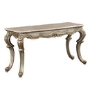 Miliani 58" Sofa Table, Natural Marble Top & Antique Bronze Finish Acme
