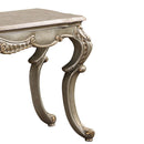 Miliani 58" Sofa Table, Natural Marble Top & Antique Bronze Finish Acme