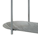 Yukino 47" Sofa Table, Gray High Gloss & Chrome Finish Acme