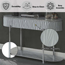 Yukino 47" Sofa Table, Gray High Gloss & Chrome Finish Acme