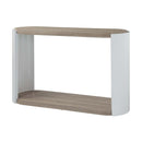 Zoma 47" Sofa Table, Oak & White High Gloss Finish Acme