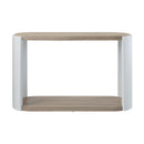 Zoma 47" Sofa Table, Oak & White High Gloss Finish Acme