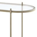 Zaba 48" Sofa Table, Glass Top & Champagne Finish Acme