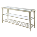 Zaba 54" Sofa Table, Glass Top & Silver Finish Acme