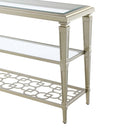 Zaba 54" Sofa Table, Glass Top & Silver Finish Acme