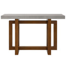 Keven 47" Sofa Table, Faux Concrete Top & Walnut Finish Acme