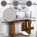 Keven 47" Sofa Table, Faux Concrete Top & Walnut Finish Acme