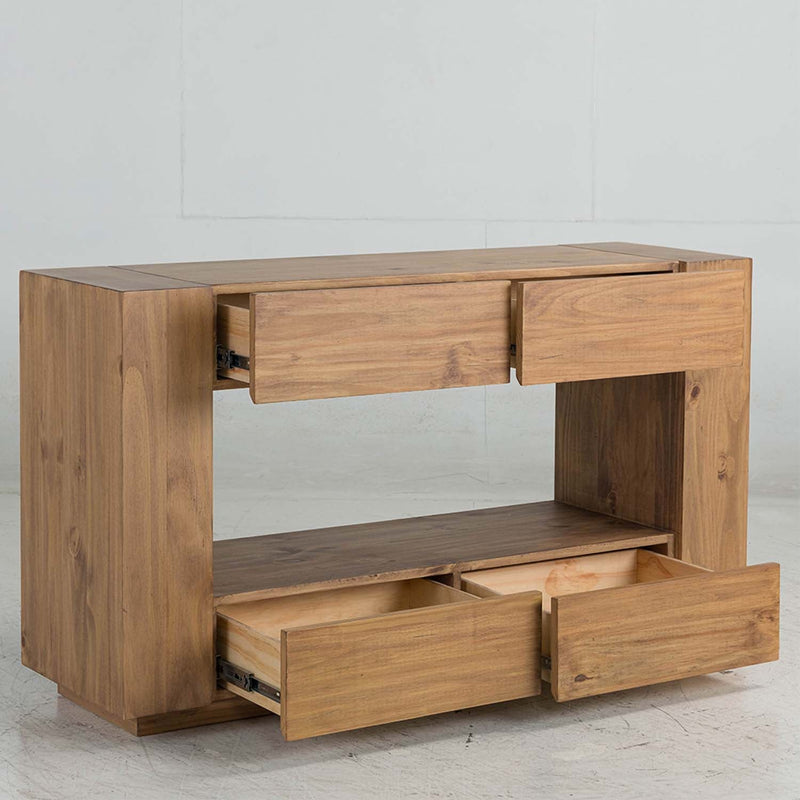 Harlan 54" Sofa Table, Brown Finish Acme