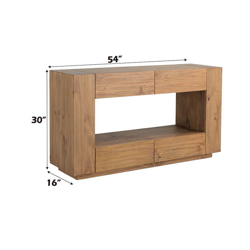 Harlan 54" Sofa Table, Brown Finish Acme