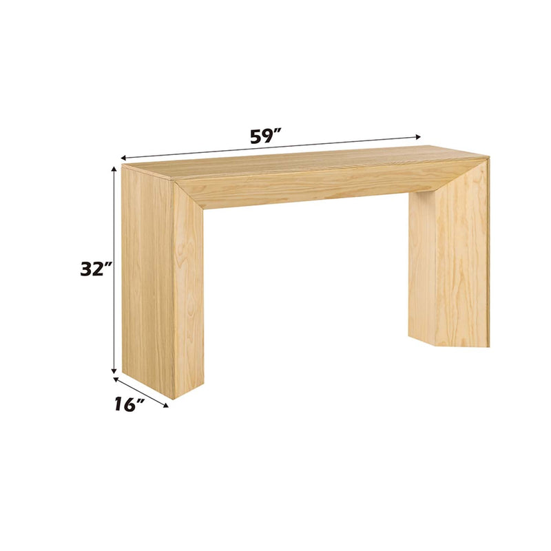 Harold 59" Sofa Table, Brown Finish Acme