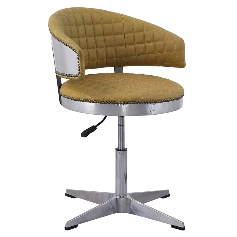 Brancaster Adjustable Stool w/Swivel, Turmeric Top Grain Leather Acme