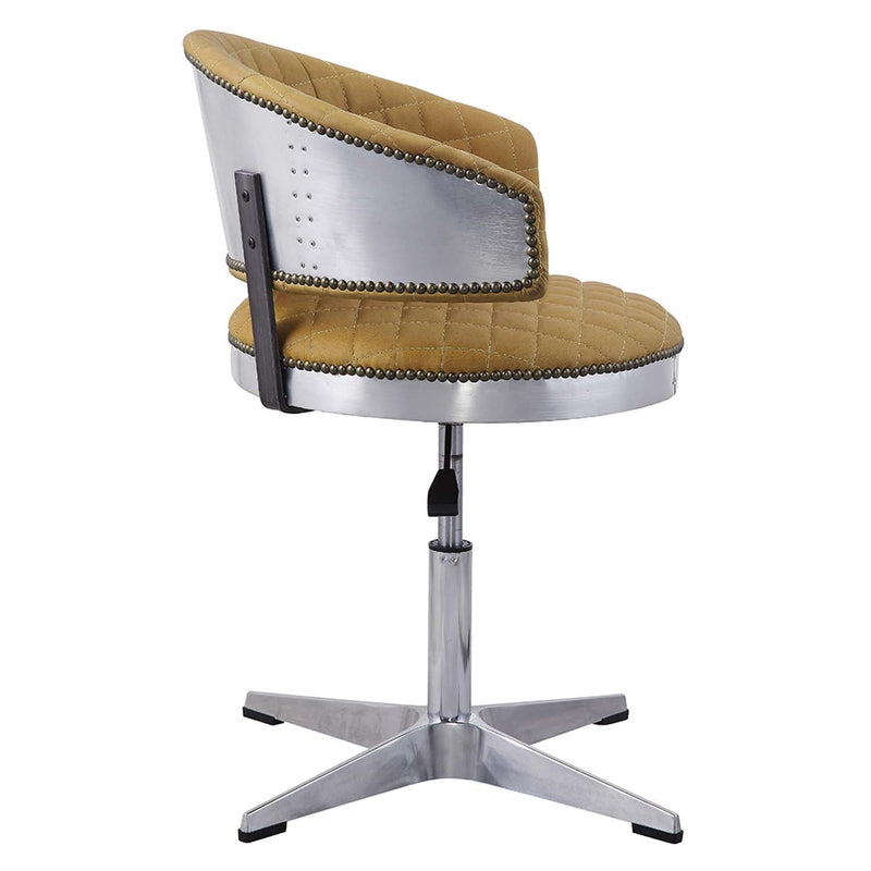 Brancaster Adjustable Stool w/Swivel, Turmeric Top Grain Leather Acme