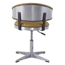 Brancaster Adjustable Stool w/Swivel, Turmeric Top Grain Leather Acme