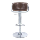 Brancaster Adjustable Stool w/Swivel, Vintage Brown Top Grain Leather Acme
