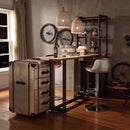 Brancaster Adjustable Stool w/Swivel, Vintage Brown Top Grain Leather Acme