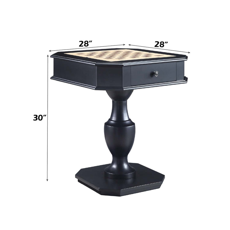 Galini Game Table, Black Finish Acme
