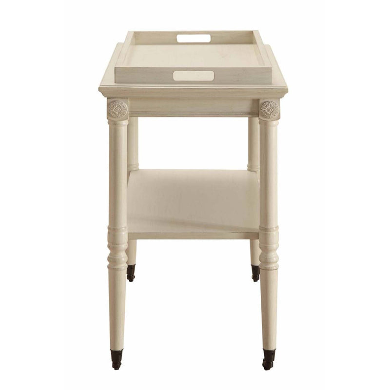 Frisco Serving Cart, Antique White Finish Acme
