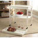 Frisco Serving Cart, Antique White Finish Acme