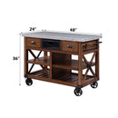 Kailey Kitchen Cart, Antique Oak Finish Acme